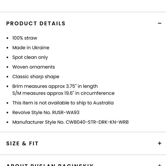 Ruslan Baginskiy Knitted Cowboy Hat in White - Picture 2 of 6